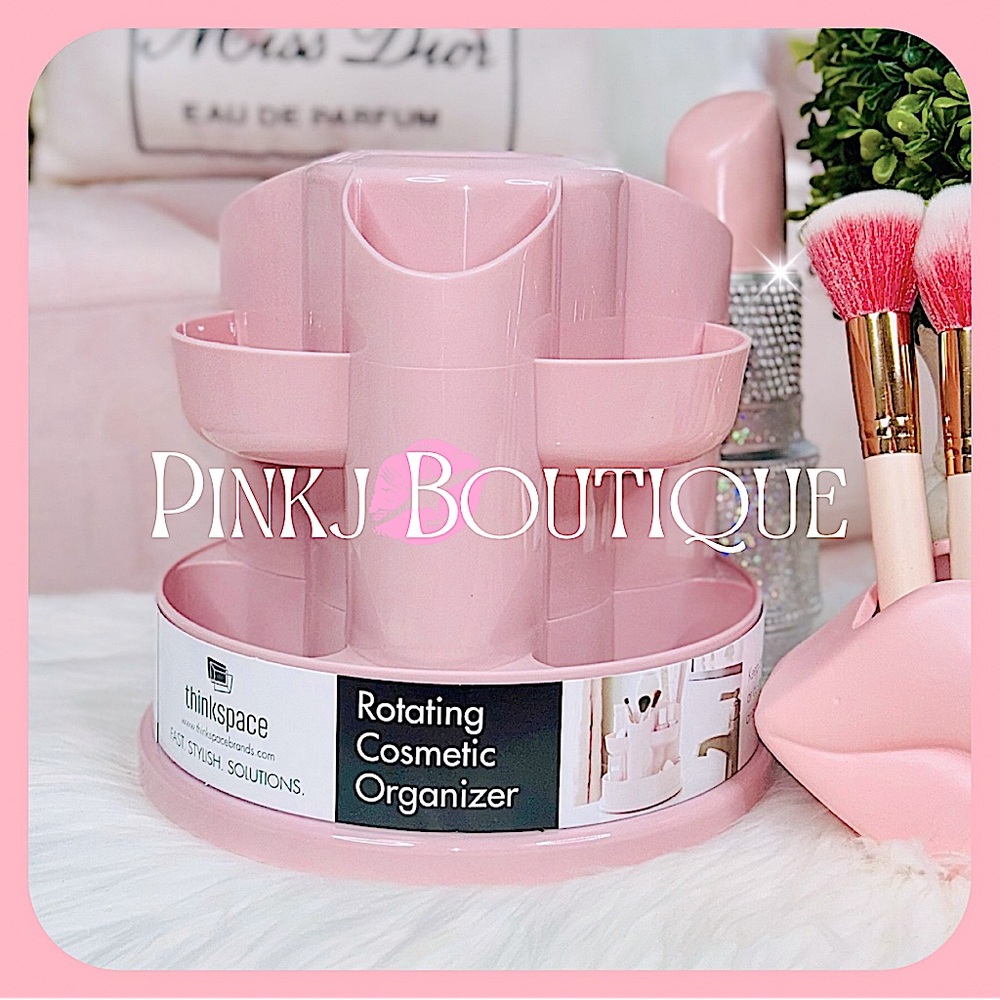 💗{Cosmetic Organizer} Pink Rotating Makeup Brush Holder | Office Stationary!